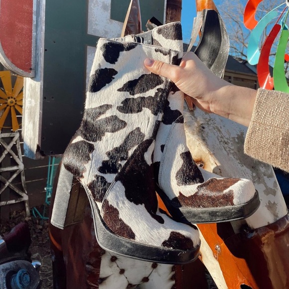 Vintage Shoes - Vintage Cowhide Boots